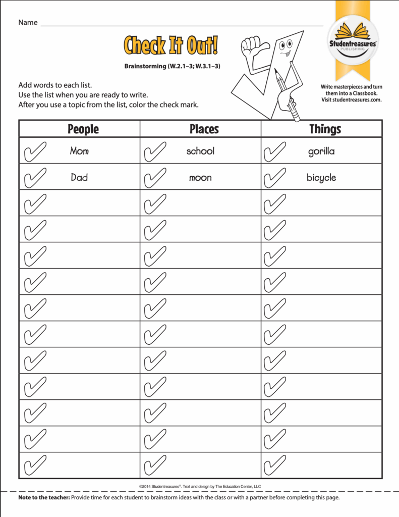 brainstorming-worksheet-second-grade